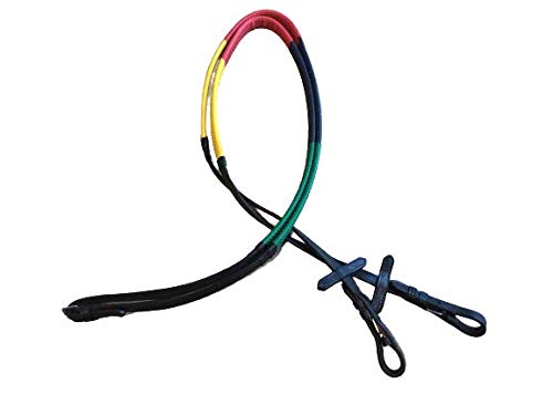 RUBBER REIN LEATHER MULTI COLOR BLACK