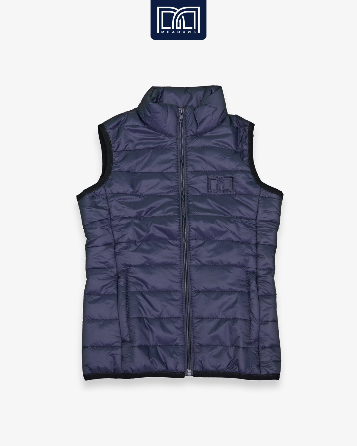 Ladies Light Vest Jacket Navy Meadows
