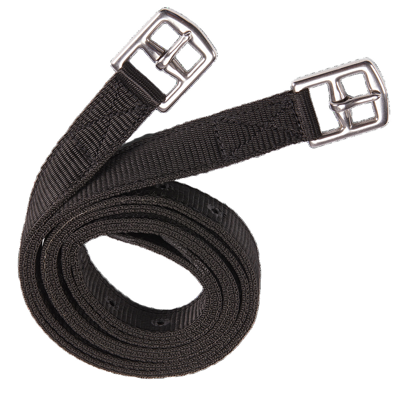 Nylon Stirrup Straps Black Full