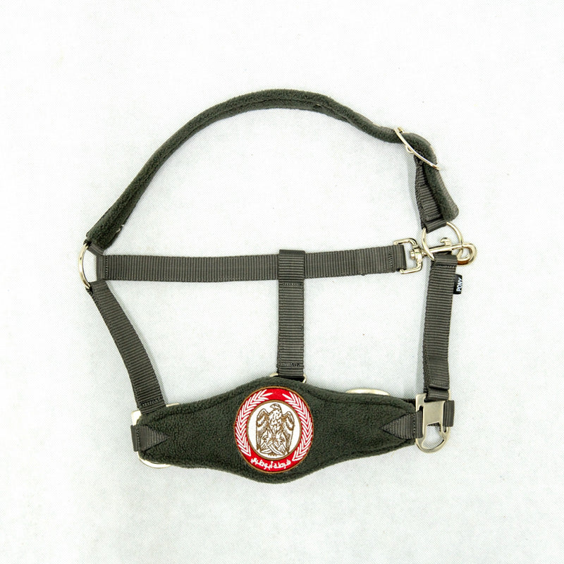 NYLON HALTER GREY -AD POLICE LOGO