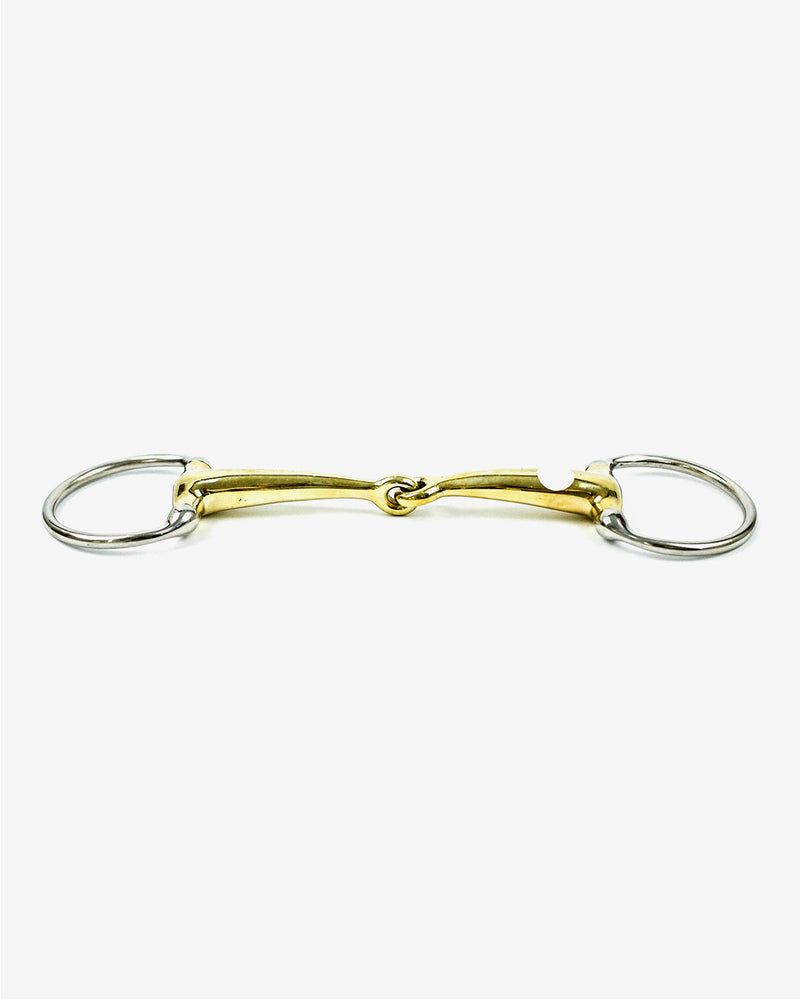 Eggbutt Snaffle Stainless Steel مع طلاء أرجنتاني