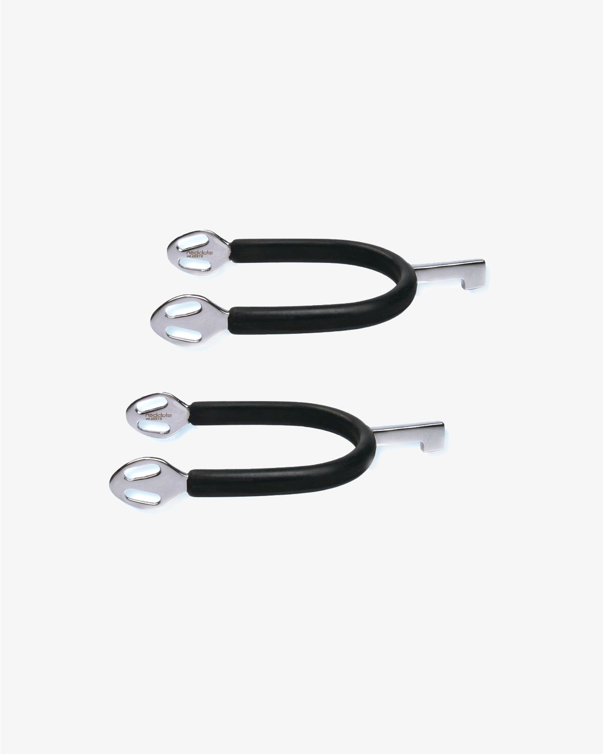 SEQ Spurs with Offset Hammer Neck Rubber Covered Stainless Steel