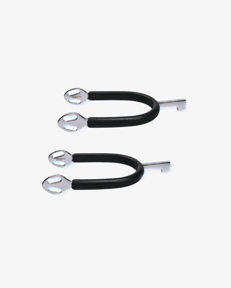 SEQ Spurs with Offset Hammer Neck Rubber Covered Stainless Steel