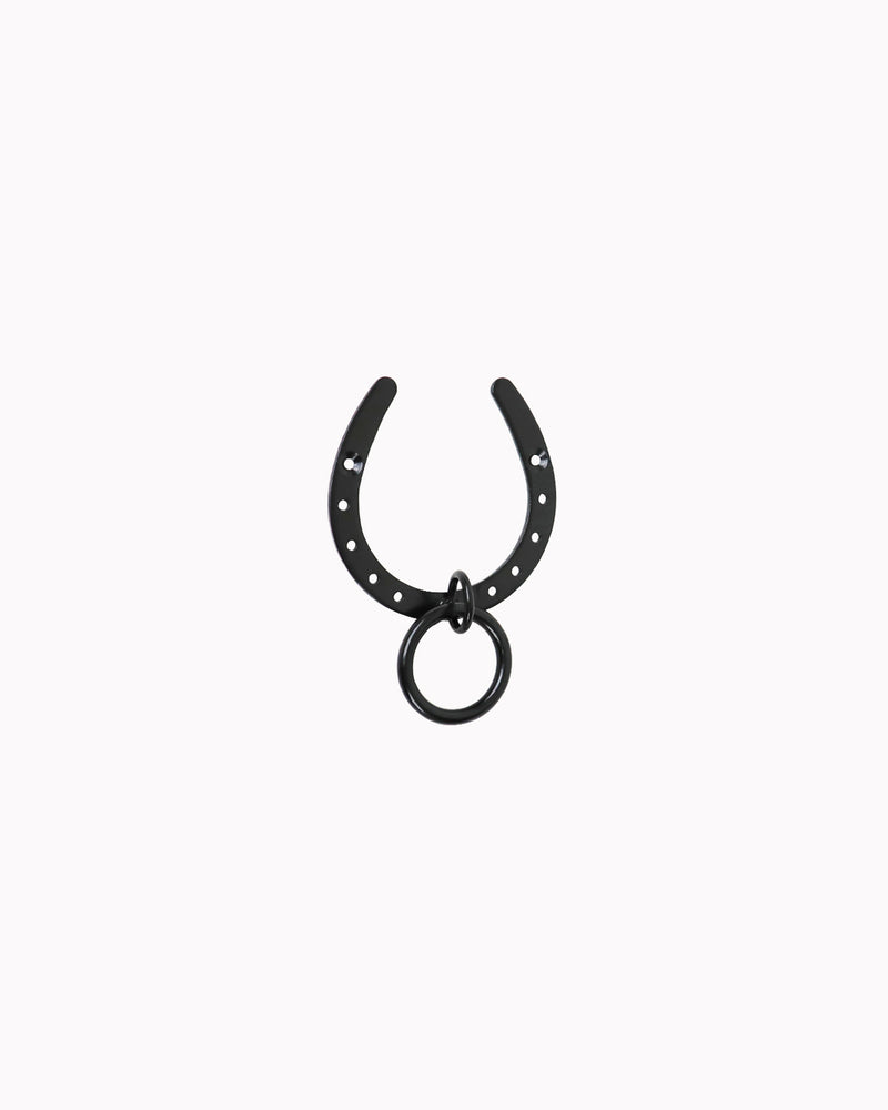 Horse Shoe Cross Tie Holder with Ring