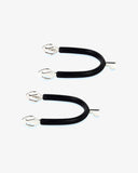 Fine Line Spurs with Hammer Neck Rubber Covered Stainless Steel