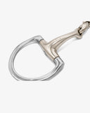 Dynamic RS Eggbutt bit with D-shaped rings 14 mm double jointed - Sensogan, size 125 mm