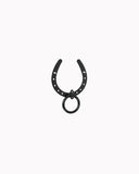 Horse Shoe Cross Tie Holder with Ring