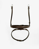 Padded Flash Noseband with Long Strap (Brown)
